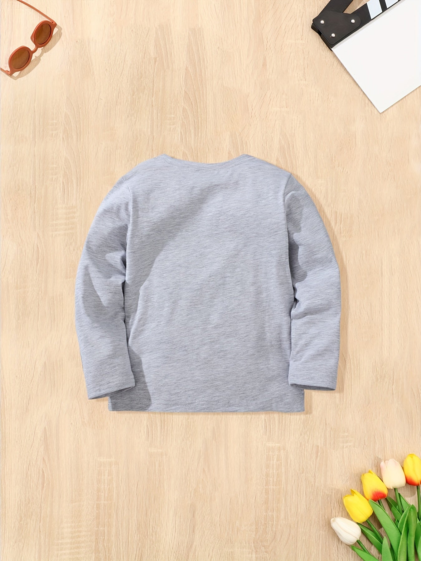 Cotton Unicorn Graphic Long Sleeve Crew Neck T shirt For Spring