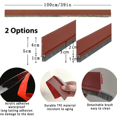 Door Bottom Sealing Strip Soundproof Windproof Dustproof Keep Warm Sealer