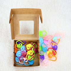 50 Heart Stitch Markers with Storage Box - Knitting & Crochet