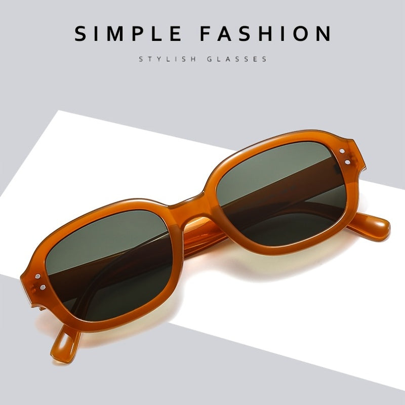 Oval Frame Sunglasses Vintage Shades Eyeglasses Women's Casual Eyewear