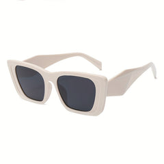 Square Frame Sunglasses Solid Wrap Around Glasses UV400