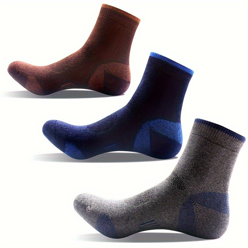 Men's Mid Crew Sport Socks - Cotton Blend - Breathable
