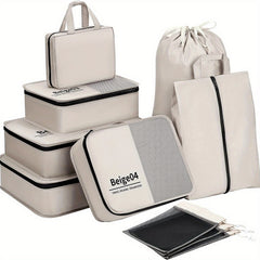 10 Pcs Packing Cubes Travel Luggage Organizers For Suitcase Portable Bags