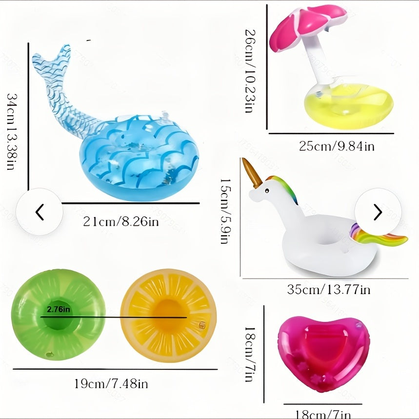 2pcs Inflatable Drink Holder Pool Sea Surf Cup Holder