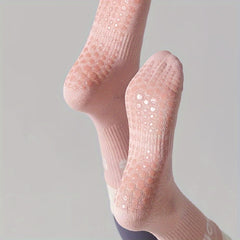 2 in 1 Non-slip Mid Calf Socks for Outdoor Yoga