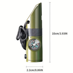 7-in-1 Outdoor Camping Survival Whistle with LED Light