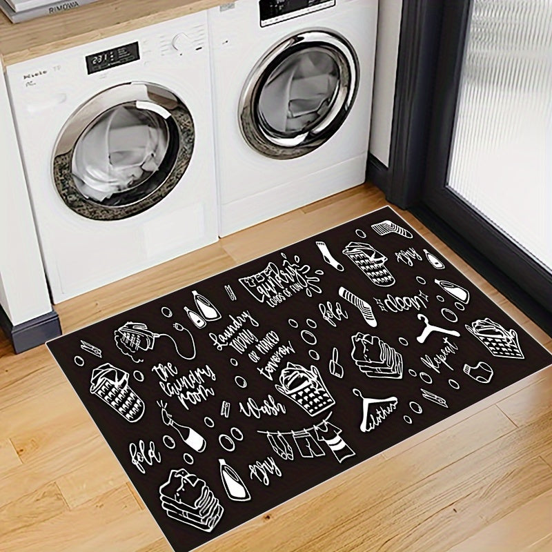 Cartoon Print Bottom Doormat Machine Washable Rug for Home Decor