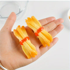 Tomato Sauce French Fries Earrings DIY Accessories Food Display Models