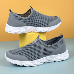 Men's Mesh Slip-on Sneakers Lightweight Athletic Shoes