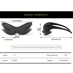 Y2K Holographic Wrap Around Sunglasses UV400