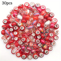 30Pcs Large Hole Beads Spacer Beads For Jewelry Making Resin Beads DIY Bracelet