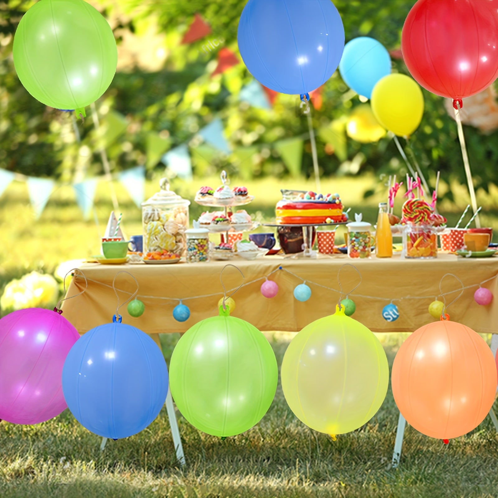 46pcs Punch Balloons Assorted Party Favors Bounce Balloons For Birthday Party