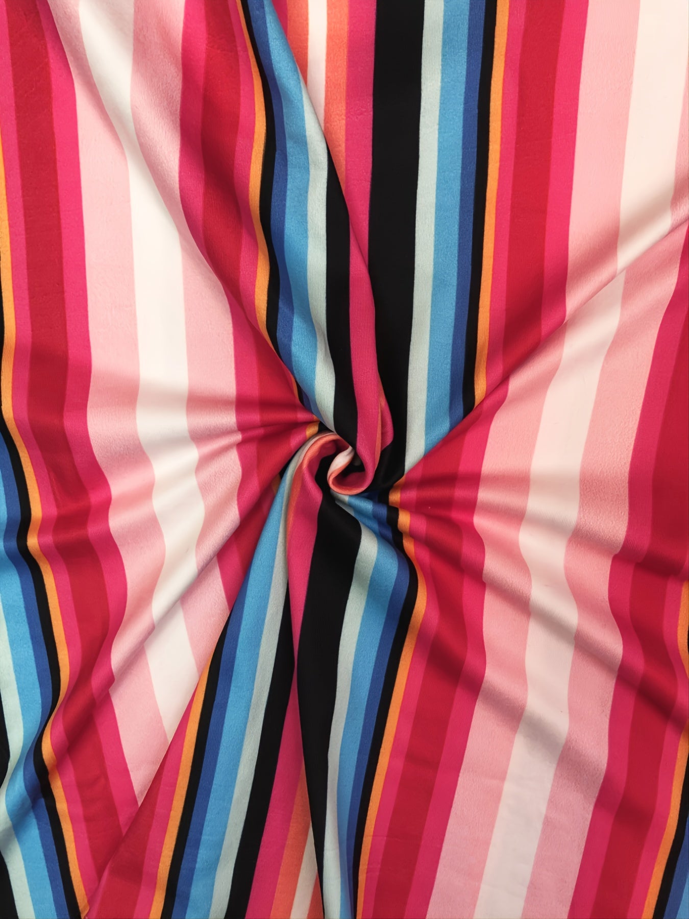 Striped Top & Biker Short Set