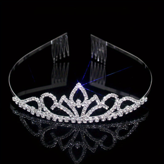 Rhinestone Headband Queen Crown Tiara Bridal Hair Accessories