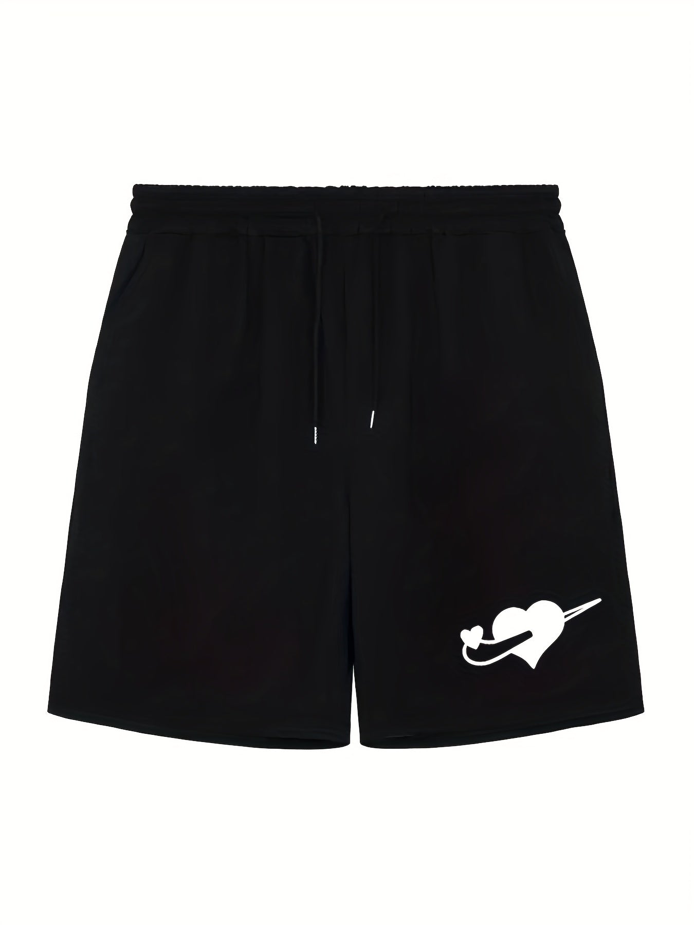 Men's Love Graphic Drawstring Shorts for Workout Fitness