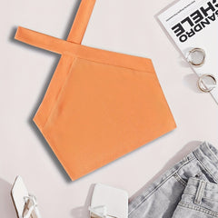 Solid Halter Crop Top for Summer & Spring