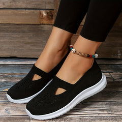 Women's Cutout Slip On Sneakers Lightweight Walking Shoes