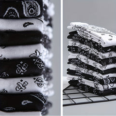 2 Pairs Men's Paisley Crew Socks - Comfy Casual Socks for Outdoor All Seasons