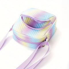 Sweet Gradient Mini Crossbody Bag Rainbow Girl Diagonal Bag Adjustable Strap