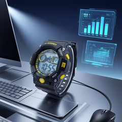 Boys' Wristwatch Student Watch Alarm Clock Fitness Swimming Waterproof Timer
