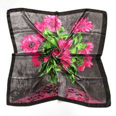 Print Silk Satin Scarf Female Shawls Head Scarf For Ladies