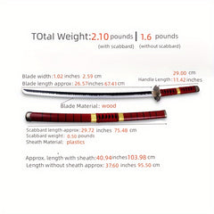 Anime Wooden Sword Toy Halloween Christmas Cosplay Costume Props