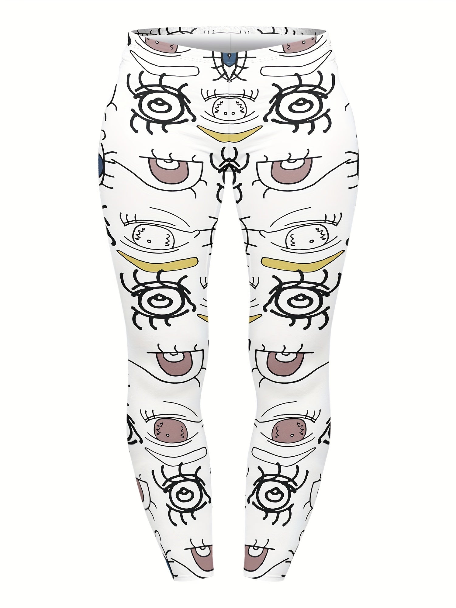 Women's Funny Eyes Print Yoga Leggings