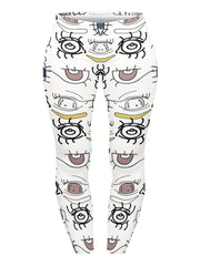 Women's Funny Eyes Print Yoga Leggings