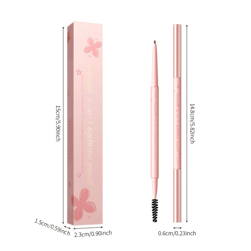 Waterproof Eyebrow Pencil Long Lasting Makeup Light Brown Dark Brown Grey