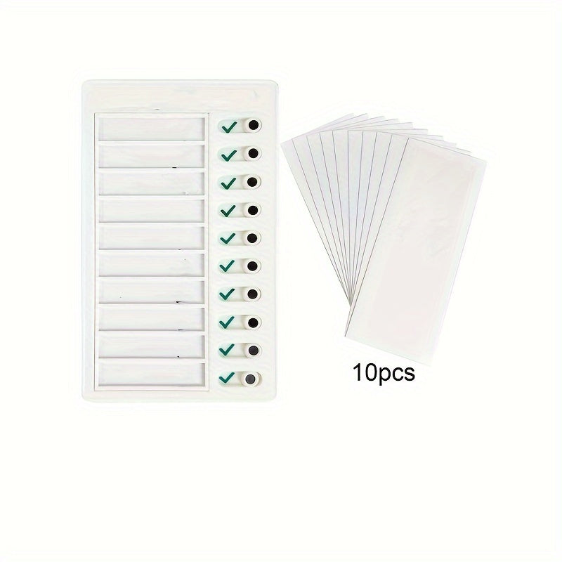 11pcs Self Disciplined Card Punch RV Note Message Good Habits Check List