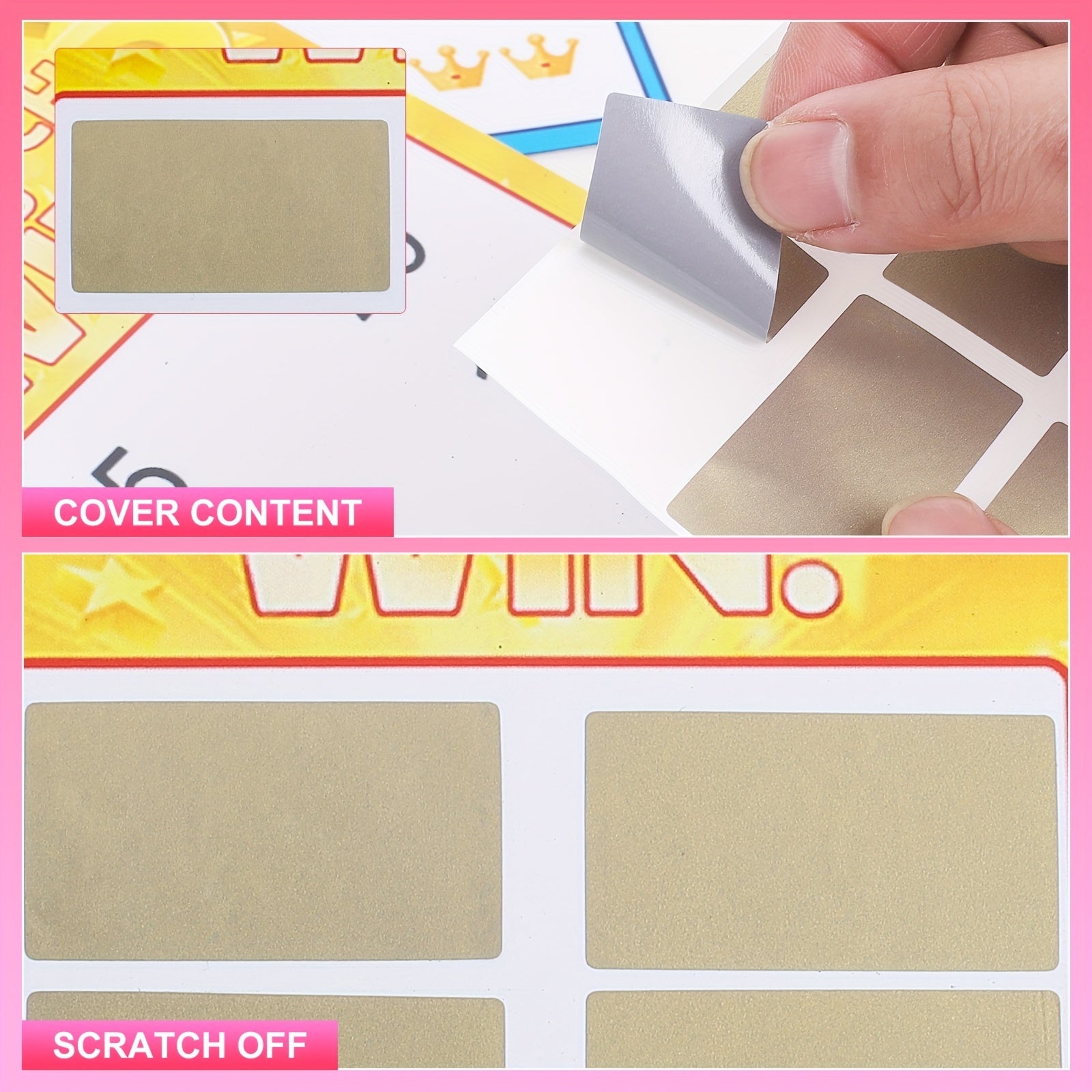 Golden & Silvery Scratch Off Labels for Games & Prizes