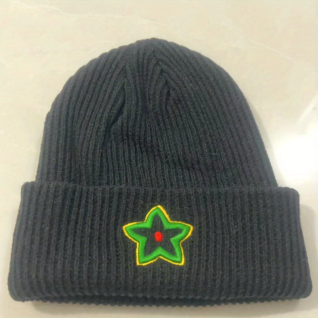 3D Embroidered Knitted Hat Ear Protection Japanese Anti Cold Woolen Hat