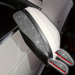 2Pcs Car Rear View Mirror Sticker Rain Eyebrow Visor