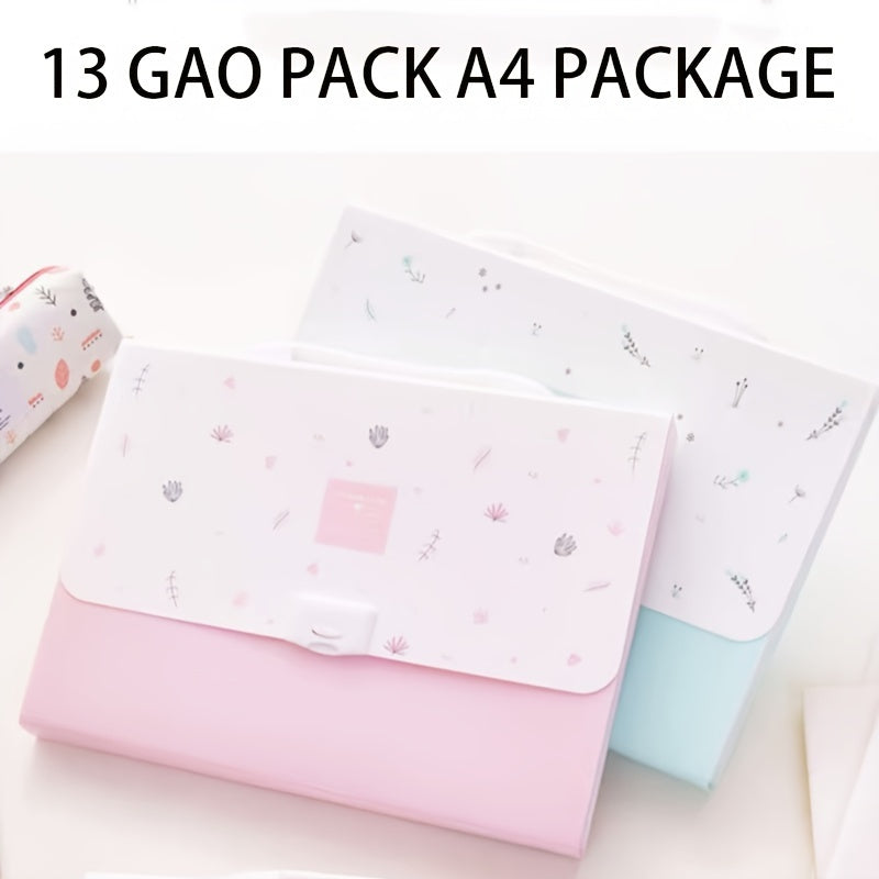 13 Grid Accordion Bag A4 Functional File Folder Document Bag