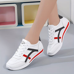 Women's Casual Faux Leather Lace Up Sneakers