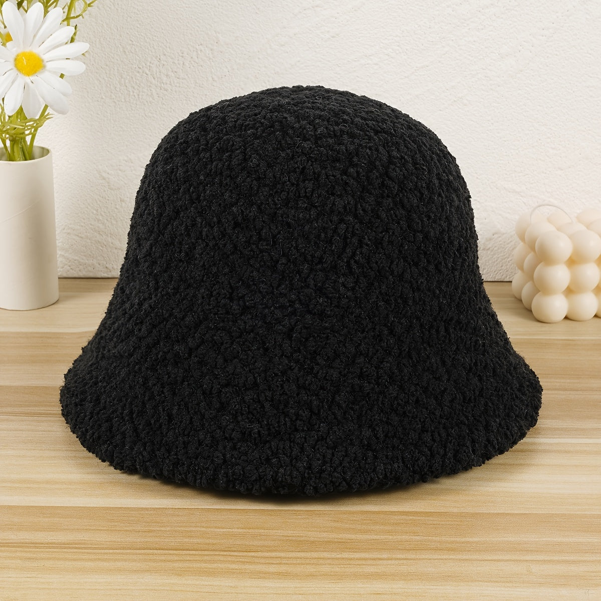Adult Fluffy Bucket Hat Outdoor Sport Hats Winter Spring Autumn Valentines