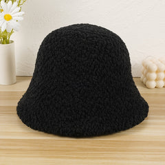 Adult Fluffy Bucket Hat Outdoor Sport Hats Winter Spring Autumn Valentines