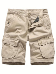 Men's Casual Cotton Cargo Shorts for Summer Outdoor