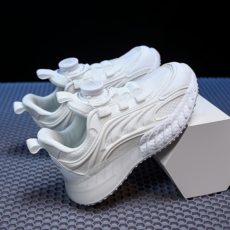 Boys' Button Low Top Sneakers Breathable Lightweight Anti Slip Shoes for Outdoor