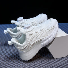 Boys' Button Low Top Sneakers Breathable Lightweight Anti Slip Shoes for Outdoor