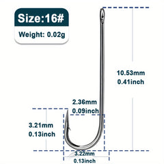 DWLIFE Stainless Steel Aberdeen Hooks Long Shank Light Wire 50 100pcs 10 66mm