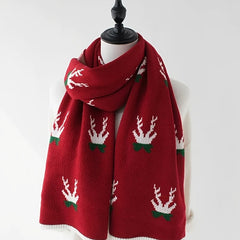 Deer Point Double Layer Thickened Scarf Christmas Gift