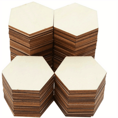 Wooden Hexagon Coaster DIY Painting Puzzle Game for Parties