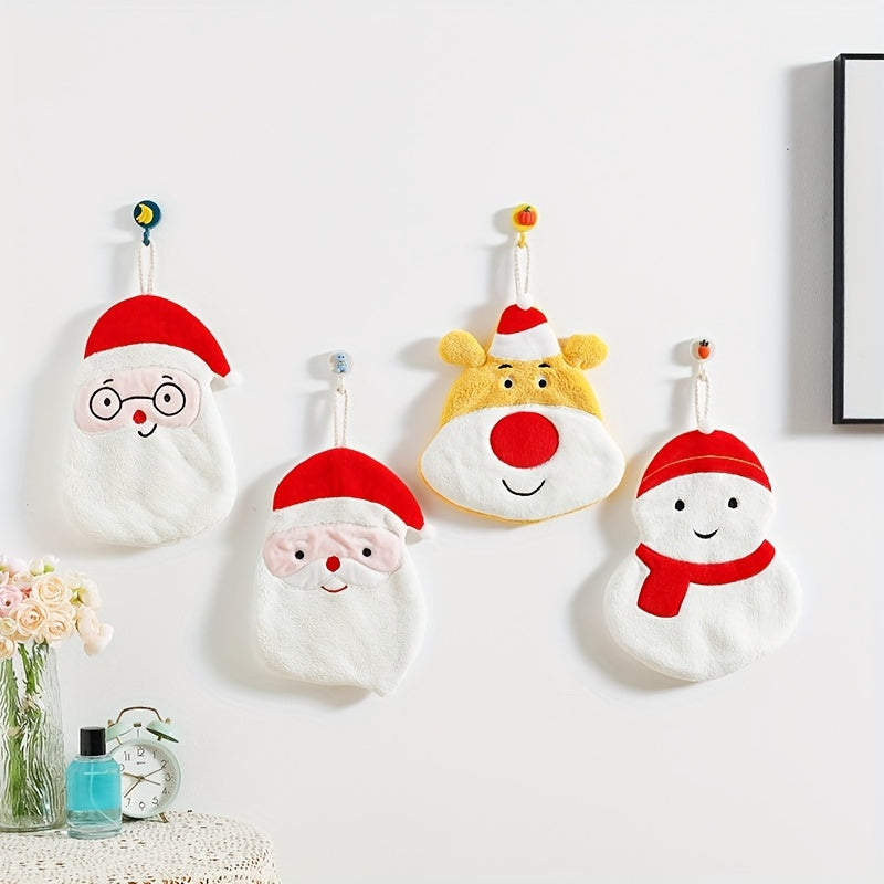 Christmas Cartoon Hanging Towel for Bathroom