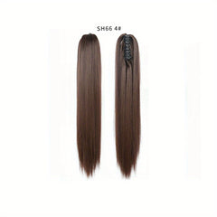 60 96 Cm Long Straight Ponytail Extensions Natural Looking