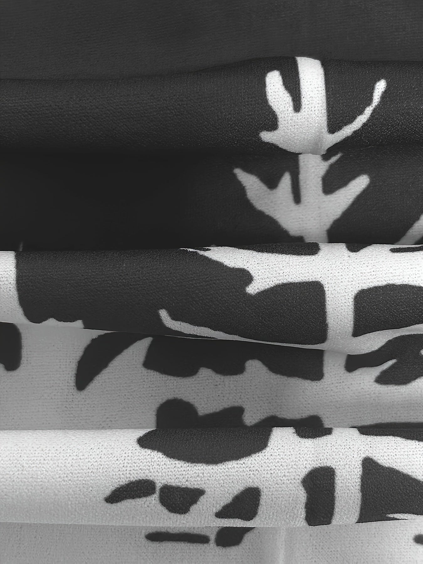 Tree & Snowflake Print Round Neck Dress