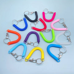 Plastic Spring Coil Keychain Bracelet Telescopic Ring