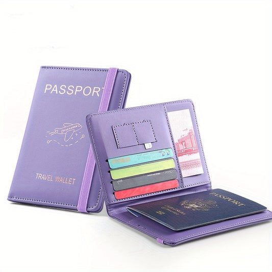 RFID Blocking Leather Passport Holder Wallet