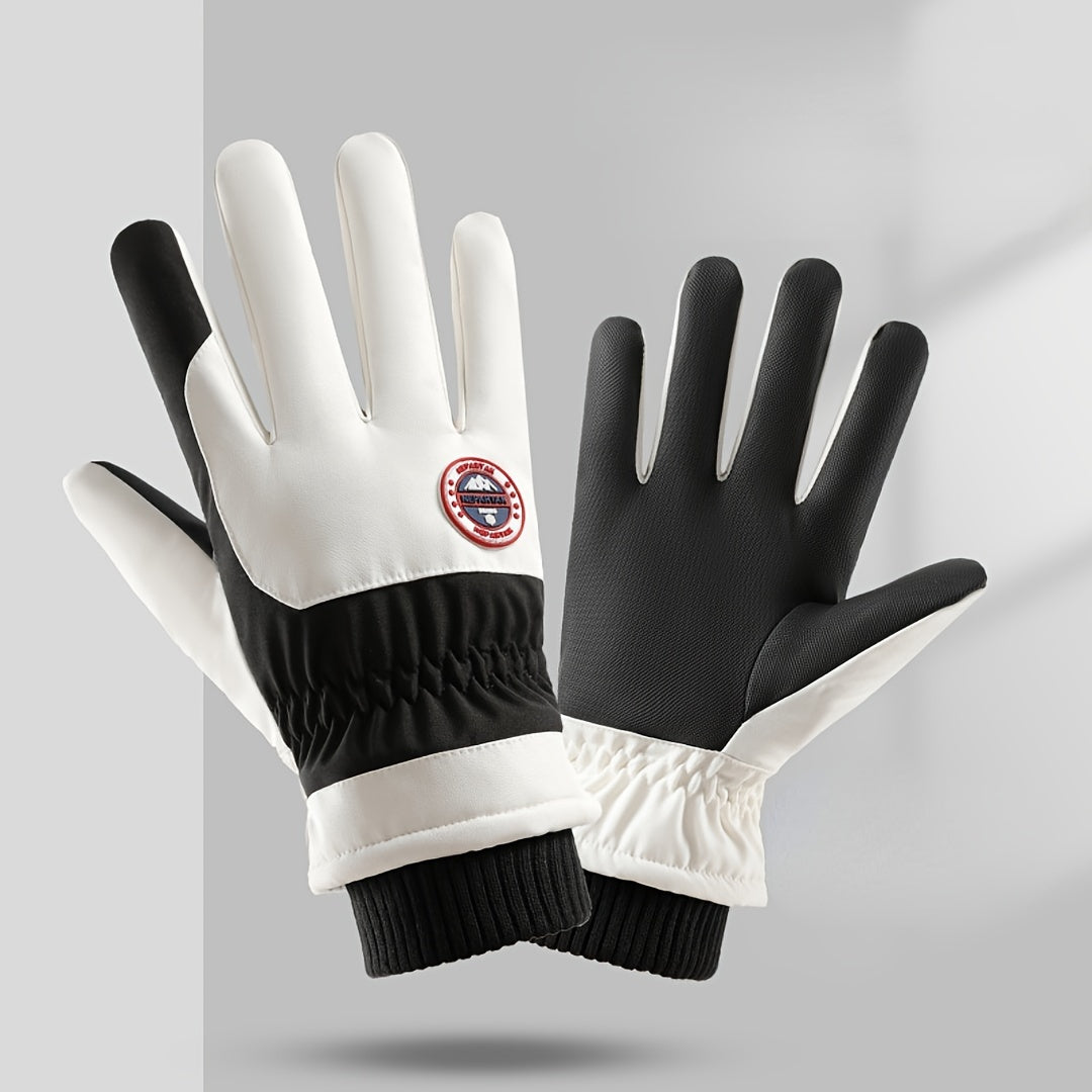 Winter Riding Skiing Gloves Plus Velvet Cold-proof Touch Screen