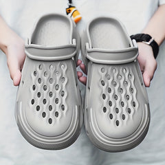 Men's Breathable Slip On Clog Sandals Cut Out Walking Slippers